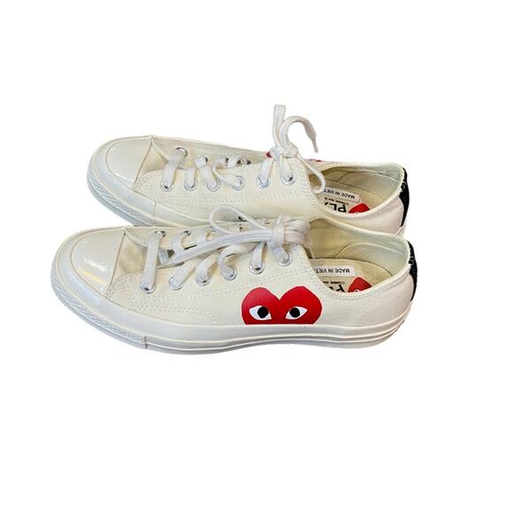 Converse All Star COMME DES GARÇONS PLAY Hidden Heart Low Top Sneaker Sz 8 NWOT - Picture 6 of 13